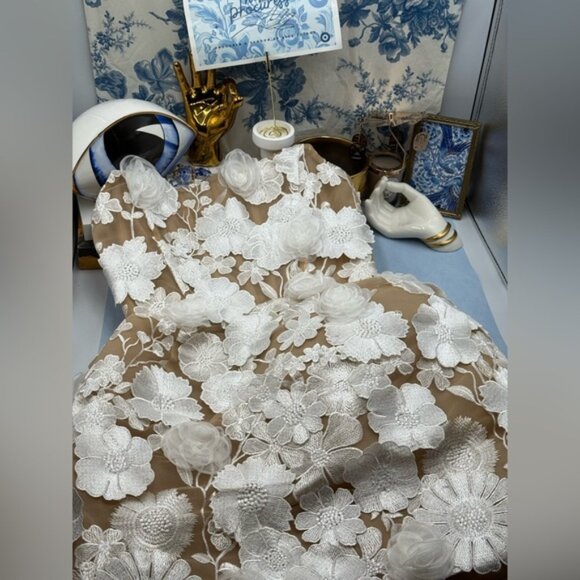 🆕 BRONX & BANCO 🧿 NWOT Jasmine Maraya White Mini Dress - Sz S / US 4 - Picture 13 of 16